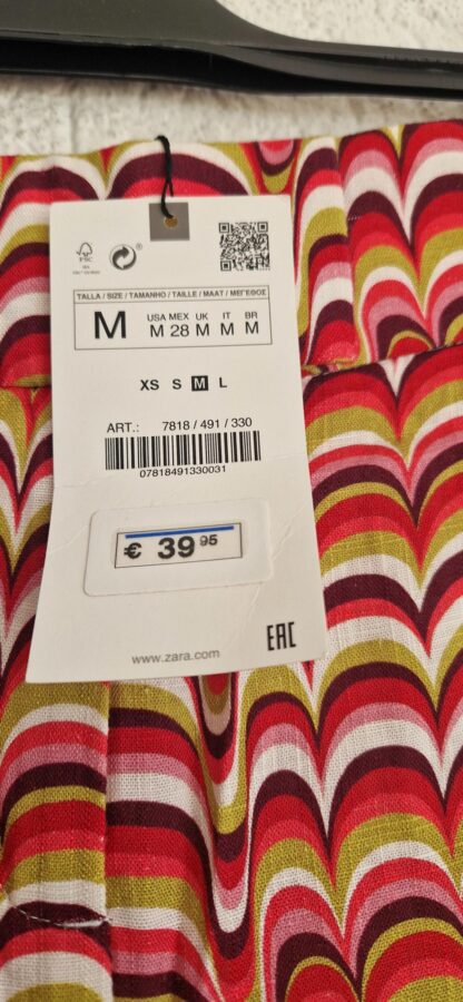 M - Zara broek kleurtjes nieuw (0325may1) - Afbeelding 5