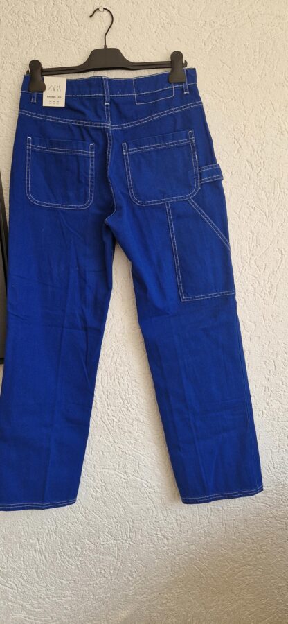 38 - Zara broek blauw barrel leg high-rise nieuw (0325may1) - Afbeelding 5