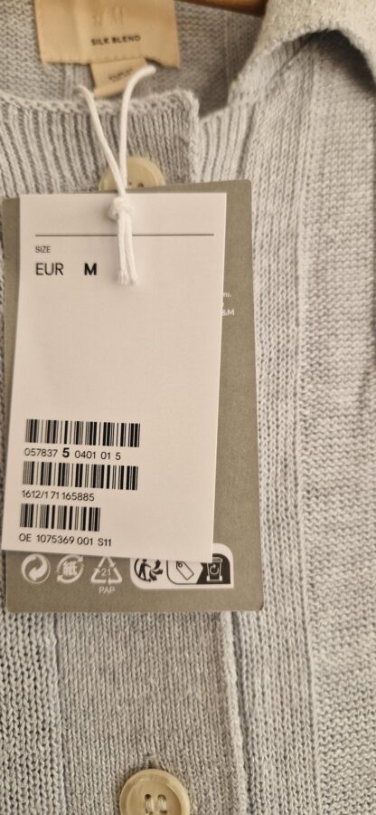 M - H&M jurk lichtblauw silk nieuw (0325may1) - Afbeelding 4