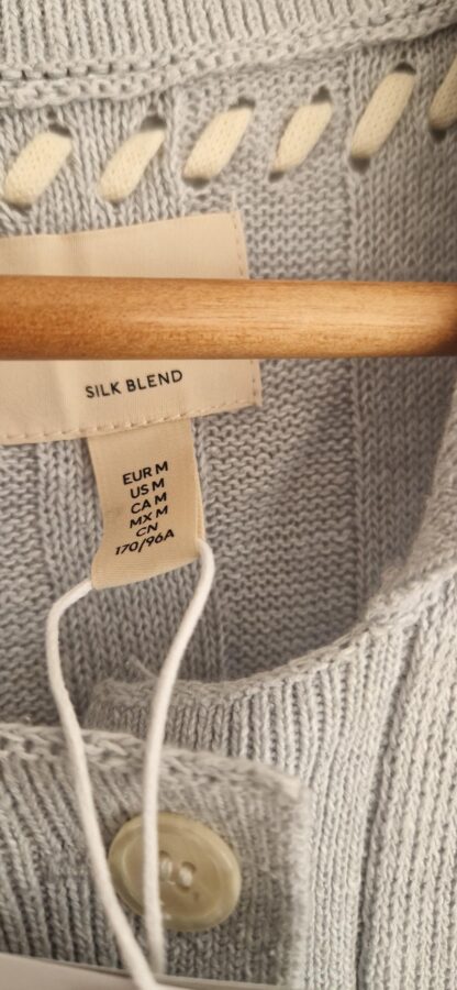 M - H&M jurk lichtblauw silk nieuw (0325may1) - Afbeelding 5