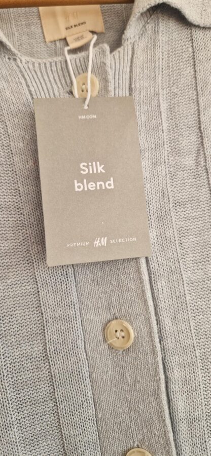 M - H&M jurk lichtblauw silk nieuw (0325may1) - Afbeelding 6