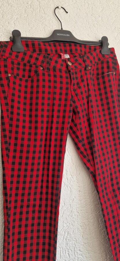 38 - Divided broek ruitje zwart rood (0325may1) - Afbeelding 3