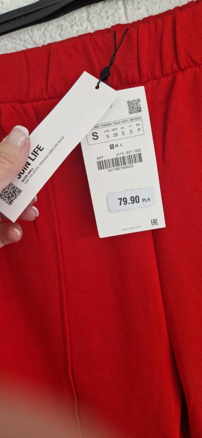 S - Zara broek joggingstof rood nieuw (0325may1) - Afbeelding 5
