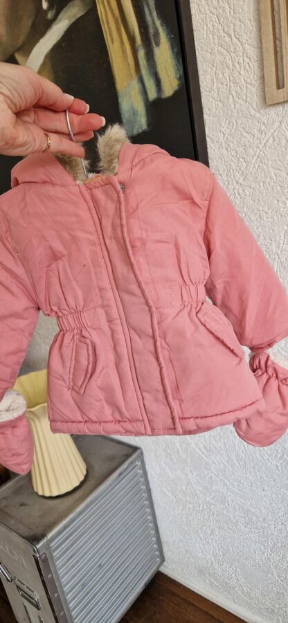 068 - Zeeman winterjas roze met wantjes (0325nic) - Afbeelding 2