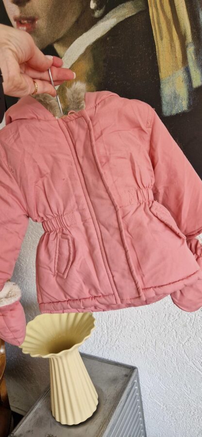 068 - Zeeman winterjas roze met wantjes (0325nic) - Afbeelding 3