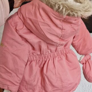 068 - Zeeman winterjas roze met wantjes (0325nic)