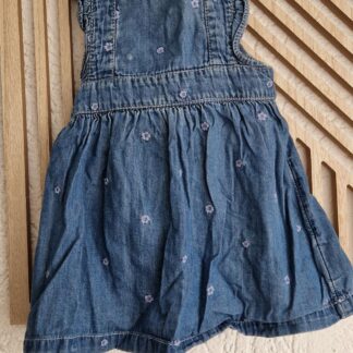 080 - Denim overgooier met bloementjes (0325nic)