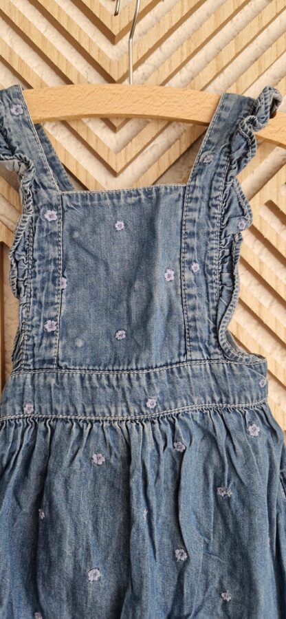 080 - Denim overgooier met bloementjes (0325nic) - Afbeelding 3