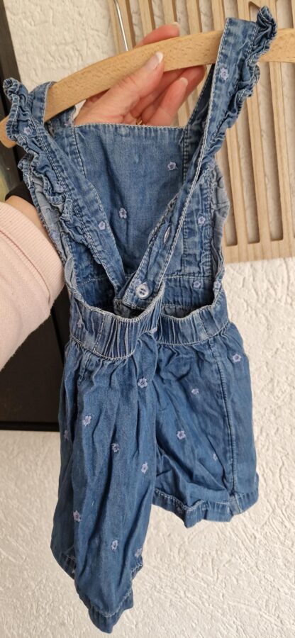 080 - Denim overgooier met bloementjes (0325nic) - Afbeelding 4