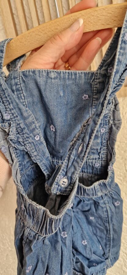 080 - Denim overgooier met bloementjes (0325nic) - Afbeelding 5