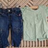 062 - Hema jeans en Prenatal shirt mint (0325nic)