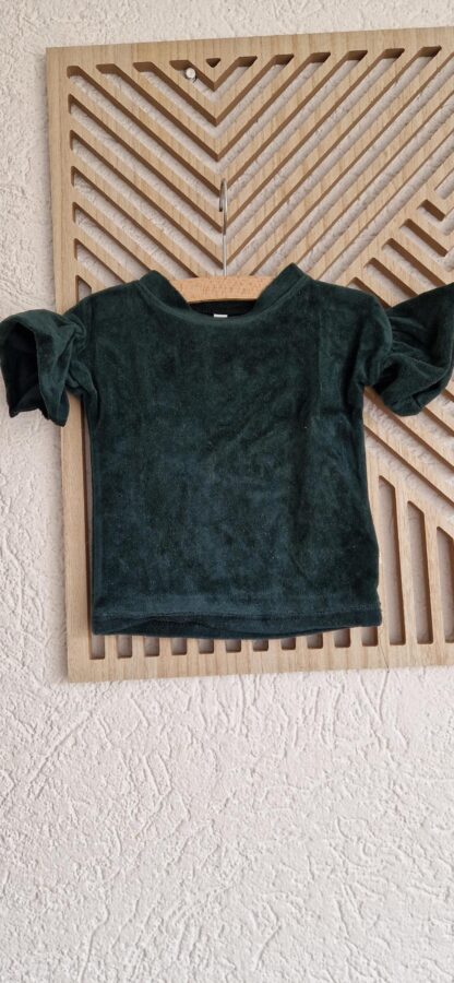 074 80 - Zoofs truitje groen velvet (0325nic)