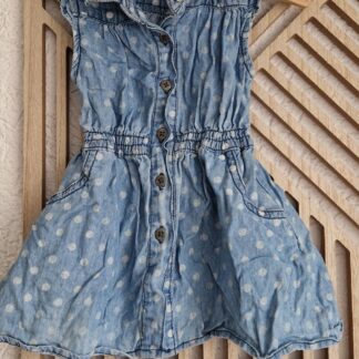 074 - Bakkaboe jurkje denim dots (0325nic)