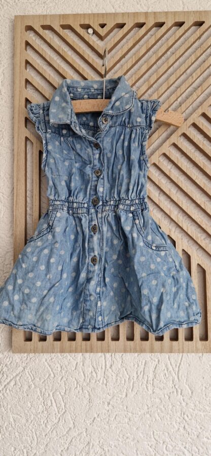 074 - Bakkaboe jurkje denim dots (0325nic)