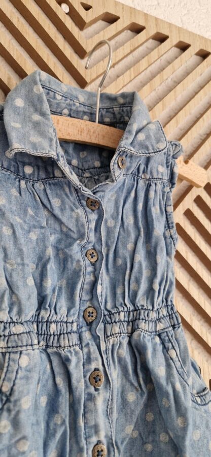 074 - Bakkaboe jurkje denim dots (0325nic) - Afbeelding 3
