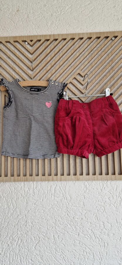 074 - C&A broekje en shirtje streepjes (0325nic) - Afbeelding 2