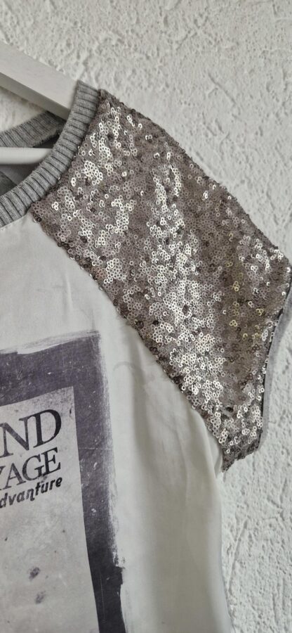 S - Geisha shirt glad print lovertjes (0424meg4) - Afbeelding 4