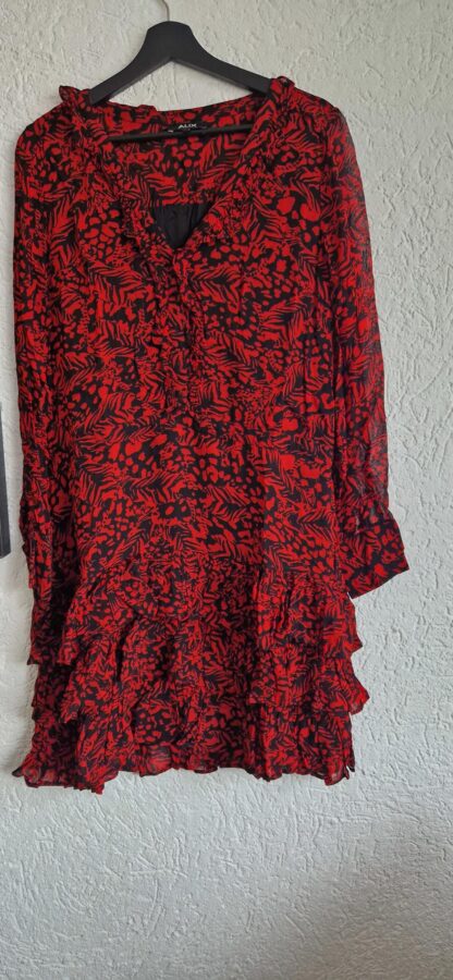 S - Alix the Label jurk zwart rood (0425meg4)