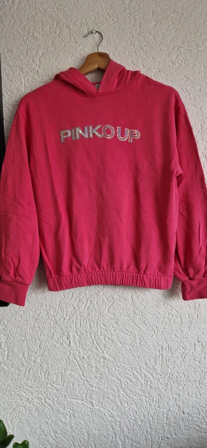 158 - Pinko up hoodie roze hologram print (0425meg4)