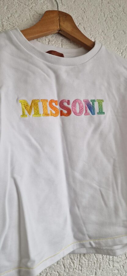 164 - Missoni crop truitje wit print (0425meg4) - Afbeelding 3