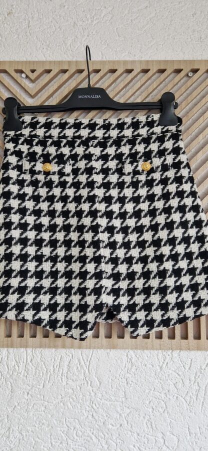 164 - Balmain Paris rok zwart wit (0425meg5)