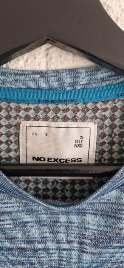 S - No Excess trui blauw melange (0525man1) - Afbeelding 4