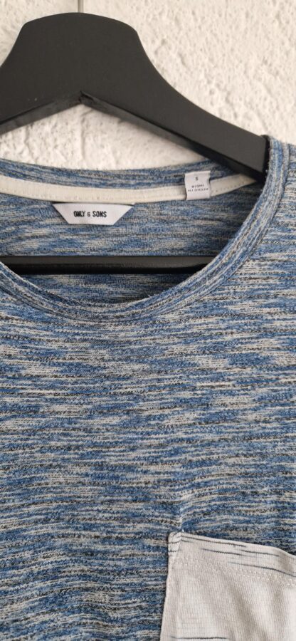 S - Only & Sons shirt blauw zakje (0525man1) - Afbeelding 4