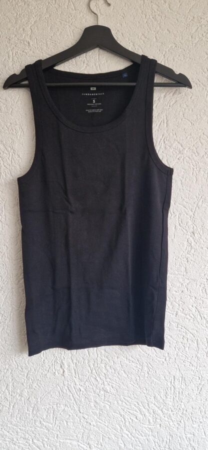 S - WE mouwloos shirt zwart (0525man2)