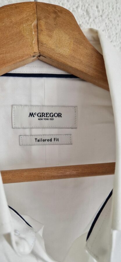 L - Mc Gregor overhemd wit boordmaat 41 nieuw (0525meg6) - Afbeelding 3