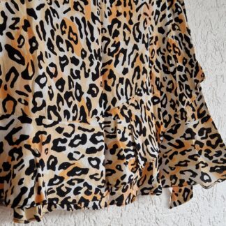 M - Aaiko rok zalm zwart wit print (0525meg6)