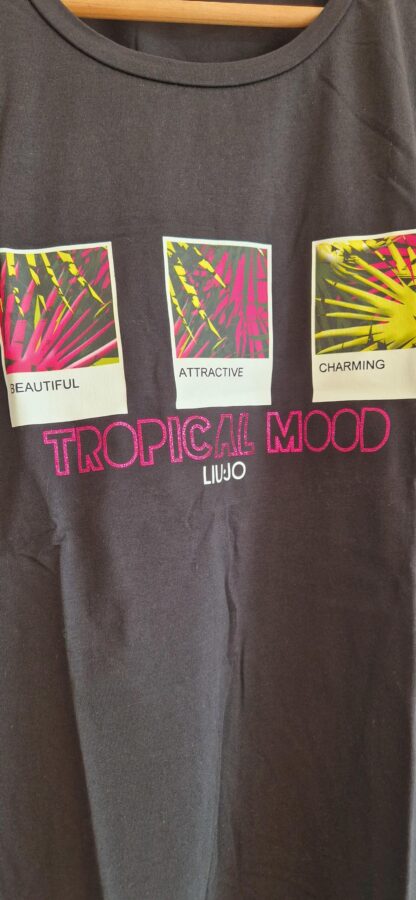 L - Liu Jo shirt zwart print (0525meg6) - Afbeelding 4