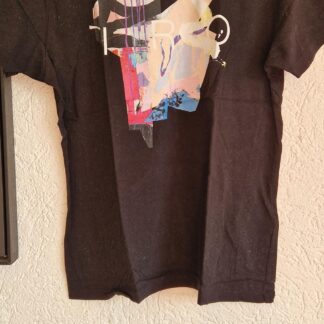 S - IRO Paris shirt zwart print (0525meg6)