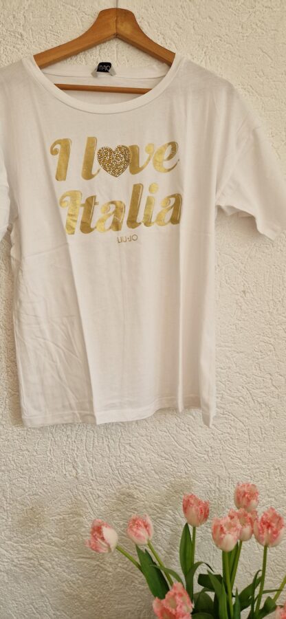 M - Liu Jo shirt wit goud (0525meg5)