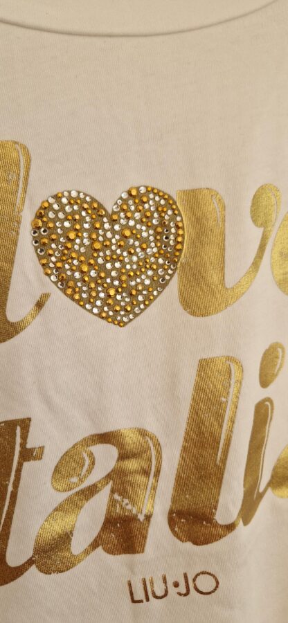 M - Liu Jo shirt wit goud (0525meg5) - Afbeelding 4