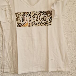 S/M - Liu Jo shirt wit print in steentjes (0525meg6)