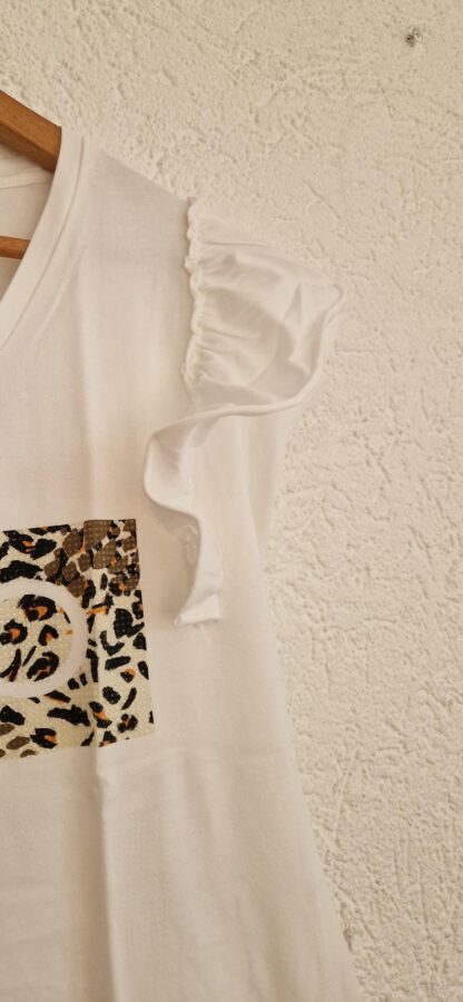 S/M - Liu Jo shirt wit print in steentjes (0525meg5) - Afbeelding 6