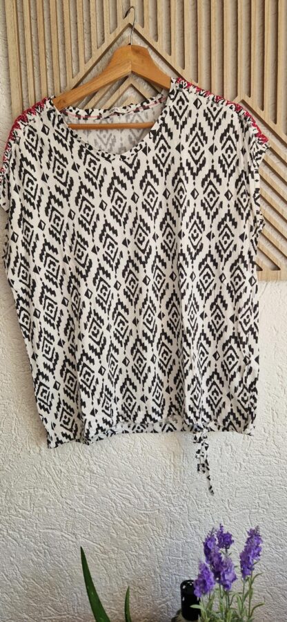 M - Cecil shirt zwart wit (0525kh)