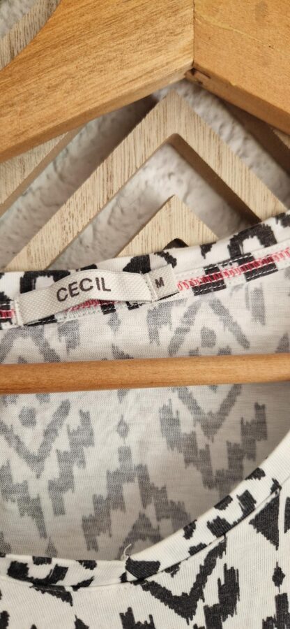 M - Cecil shirt zwart wit (0525kh) - Afbeelding 5