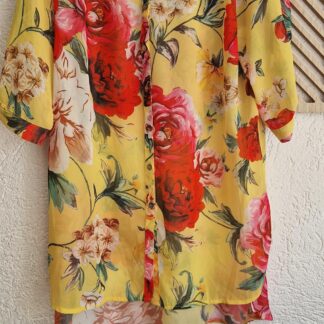 44 - Norah lange blouse geel bloemen (0525kh)