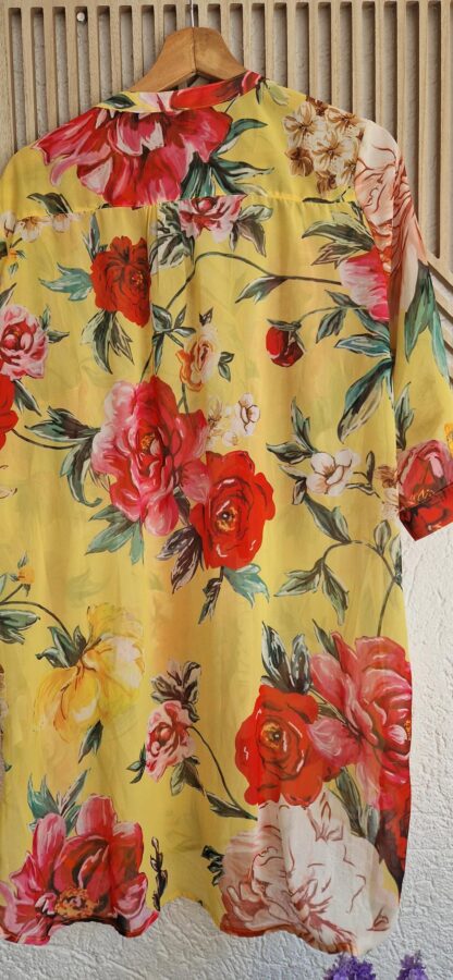 44 - Norah lange blouse geel bloemen (0525kh) - Afbeelding 5
