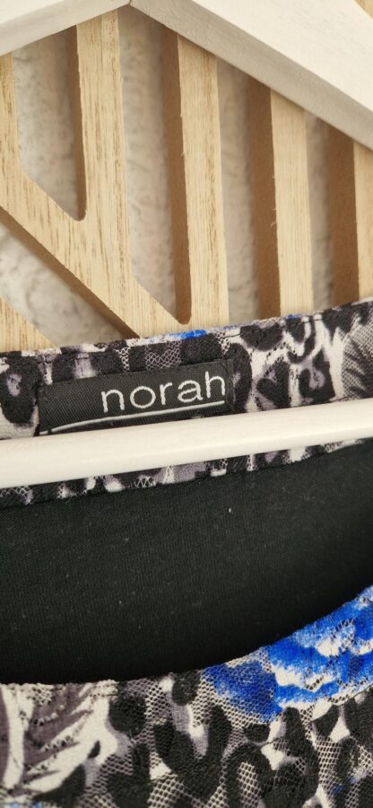 40 - Norah jurk zwart kobalt bloemen (0525kh) - Afbeelding 3