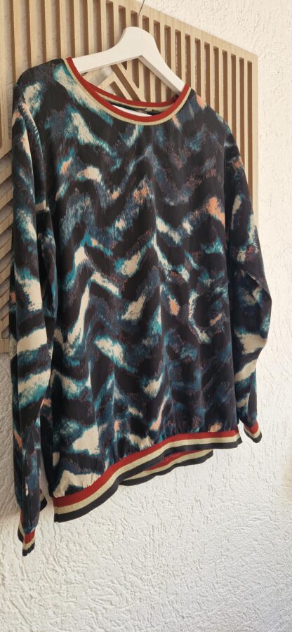 M - So Soire tuniek print glitterkraag (0525kh) - Afbeelding 3