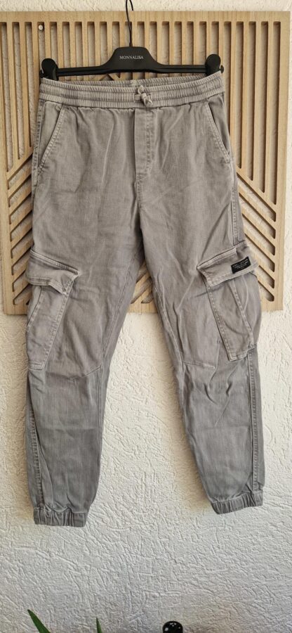 158 164 - Zara jeans grijs elastiek (0525kh)