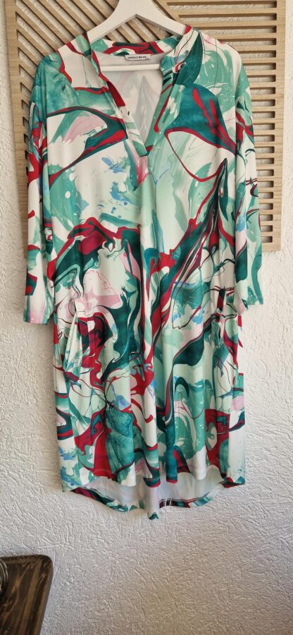 XXL - Angelle Milan jurk print groen (0525kh)
