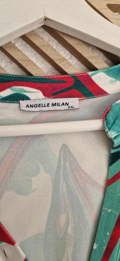 XXL - Angelle Milan jurk print groen (0525kh) - Afbeelding 3