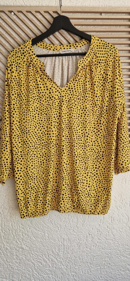 XXL - Angelle Milan tuniek geel zwart (0525kh)