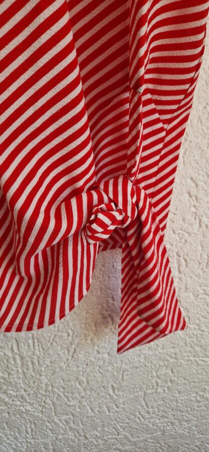 XXL - & Co Woman blouse rood wit streep (0525kh) - Afbeelding 3