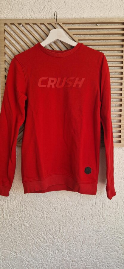 164 - Iconic Crush denim sweater rood (0525kh)