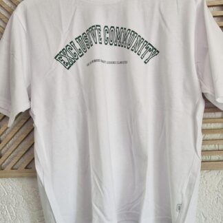 S - Grunt shirt wit met print (0525meg7)