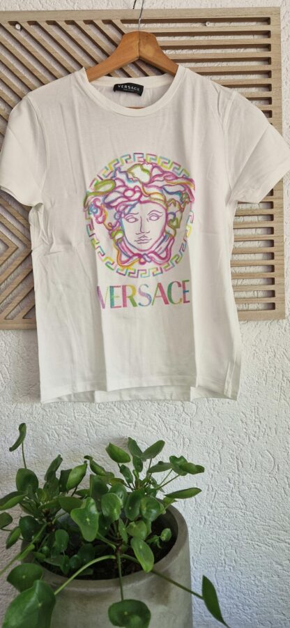 164 - Versace shirt print pastels als nieuw (0525meg7)